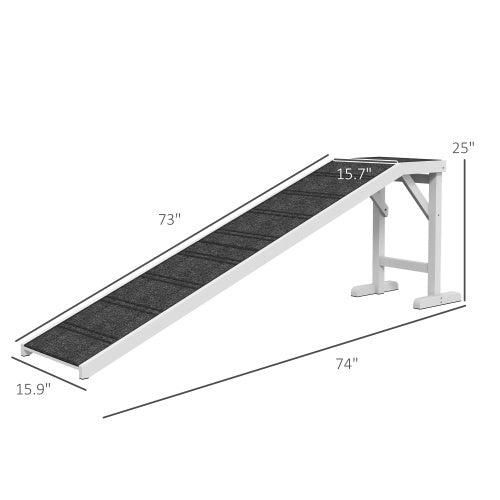 Ramp For Dog Bed, Pet Ramp For Dog With Non-slip Carpet And Top Platform - Shopmerge.site