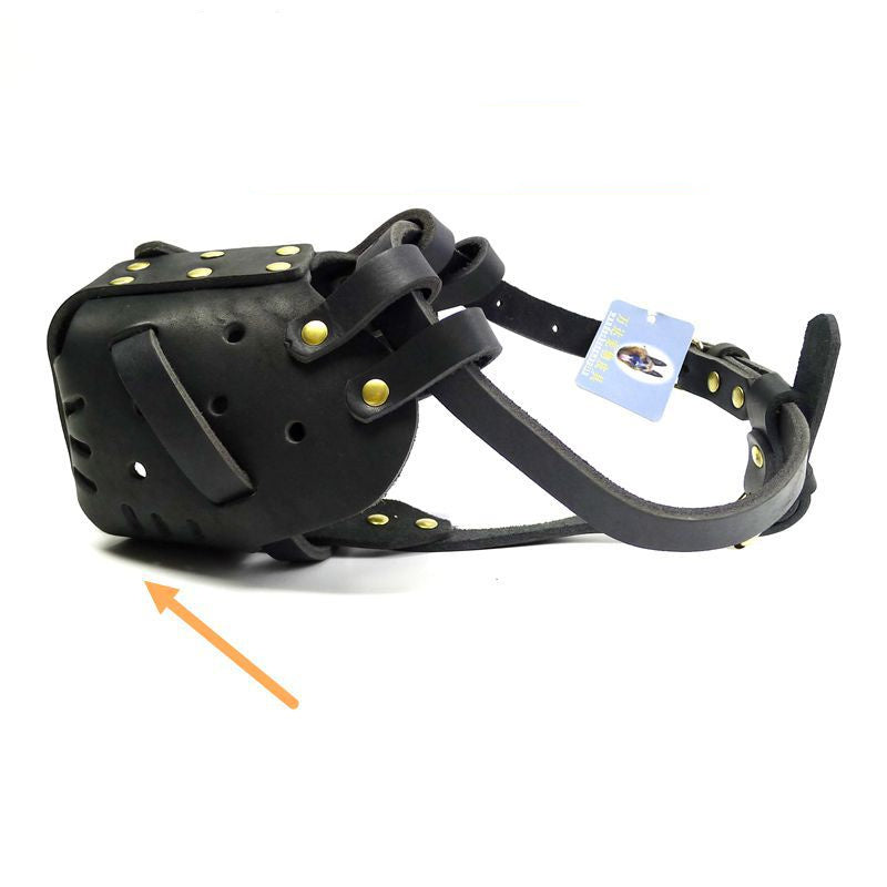 Cowhide Dog Muzzle Medium And Large Dog Horse Dog - Shopmerge.site