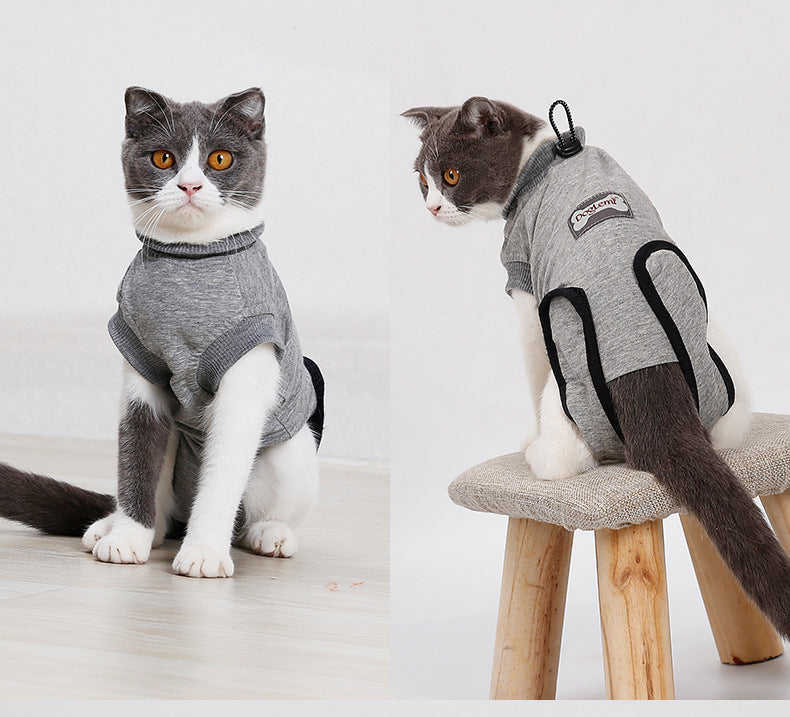 Cat Recovery Suit-soft post- Surgery Clothing, Anti-lick & Cone Alternative