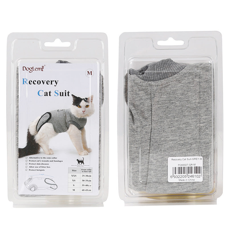 Cat Recovery Suit-soft post- Surgery Clothing, Anti-lick & Cone Alternative