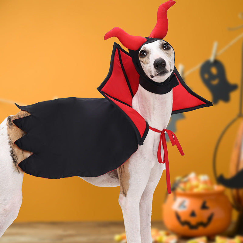 Halloween Pet Vampire Cloak Hat Holiday Suit - Shopmerge.site