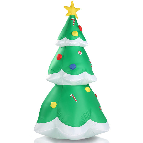 6.9ft Christmas Tree With 4 LED Light Bundles And Pocket Inflatable Decoration - Shopmerge.site