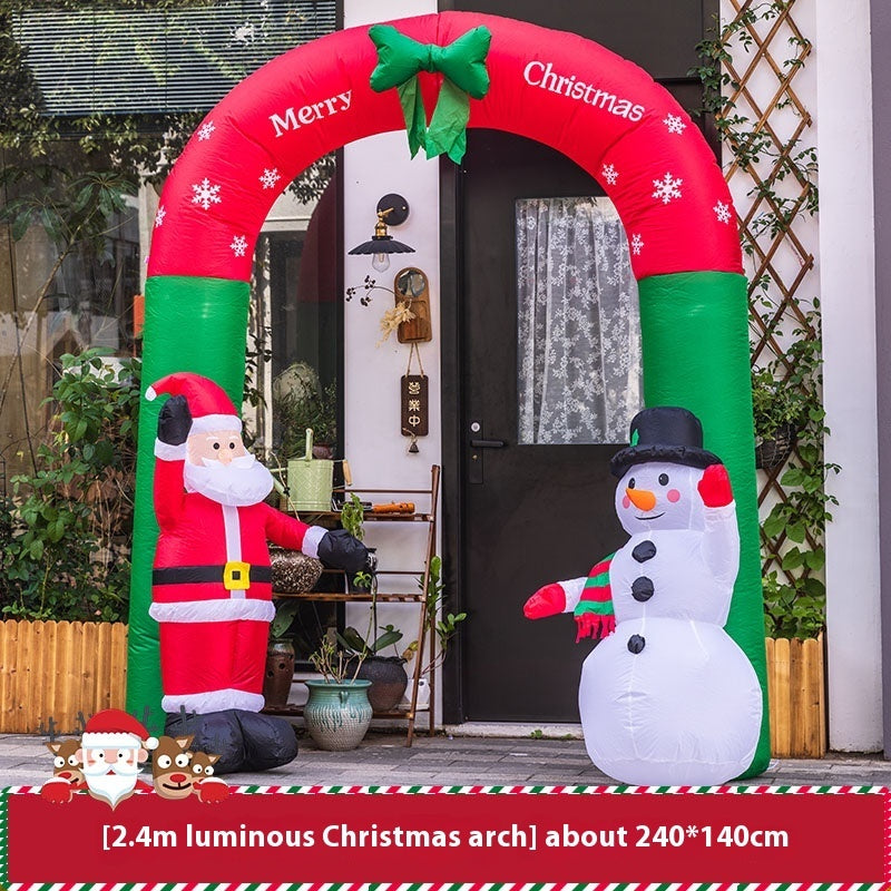 Christmas Inflation Model Luminous Outdoor Decoration Scene Layout Ornaments - Shopmerge.site