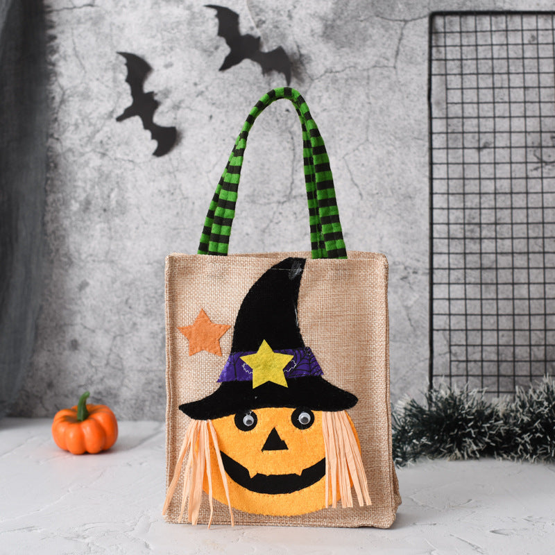 Halloween Candy Tote Bag For Kids Funny Creative Witch Skull Pumpkin Gift Handbag Small Jewelry Props Shopping Bags - Shopmerge.site