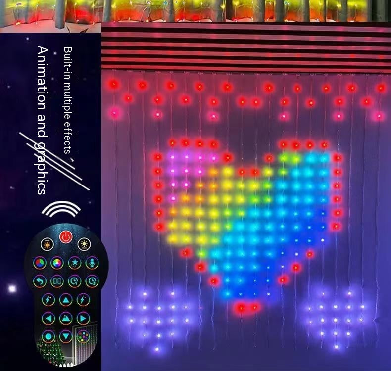 Christmas Decoration Led Rubber-covered Wire Curtain Light - Shopmerge.site