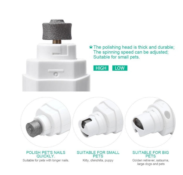 UEETEK Electric Pet Nail Grinder – Rechargeable Grooming Trimmer for Dogs, Cats & Rabbits - Shopmerge.site