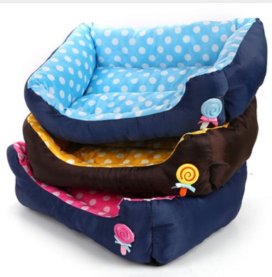 Warm wave pet dog dog sofa bed cat litter lollipop Teddy dog kennel - Shopmerge.site