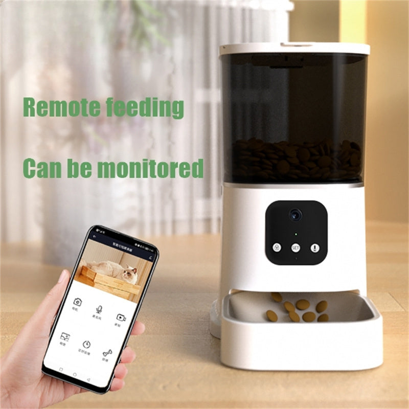 Large Capacity Smart Pet Automatic Feeder – WiFi App-Controlled Cat & Dog Food Dispenser with Voice Recorder - Shopmerge.site