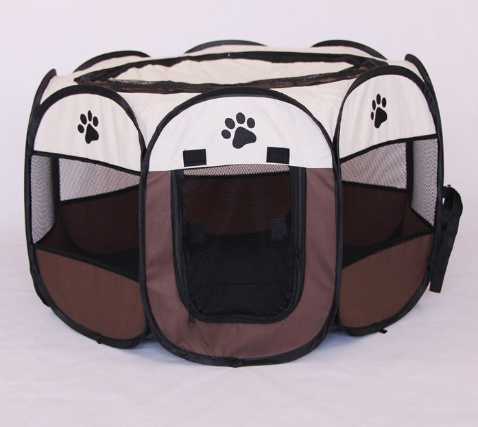 Folding Octagonal Pet Fence Oxford Cloth Cat And Dog Kennel - Shopmerge.site