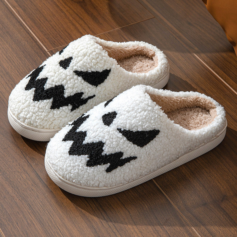 Halloween Towel Embroidery Couple Indoor Slippers - Shopmerge.site