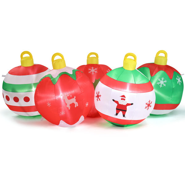 6.9ft, Five Christmas Balls, Five LED Lights, Bundle Pocket, Christmas Inflatable Decoration - Shopmerge.site