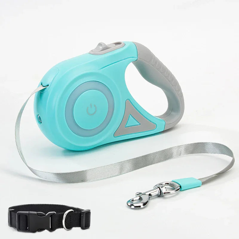 Dog Leash Retractable Leash And Dog Collar Spotlight Automatic Pet Dog Cat Traction Rope For Small Medium Dogs Pet Product - Shopmerge.site