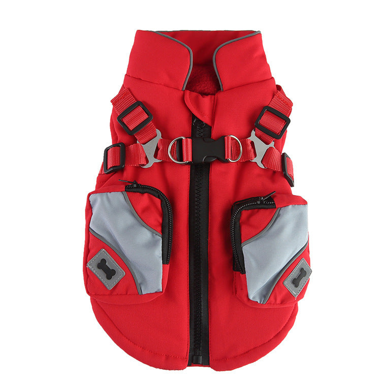 Pet Winter Cotton Dog Clothes Zipper Jacket Dog Supplies - Shopmerge.site