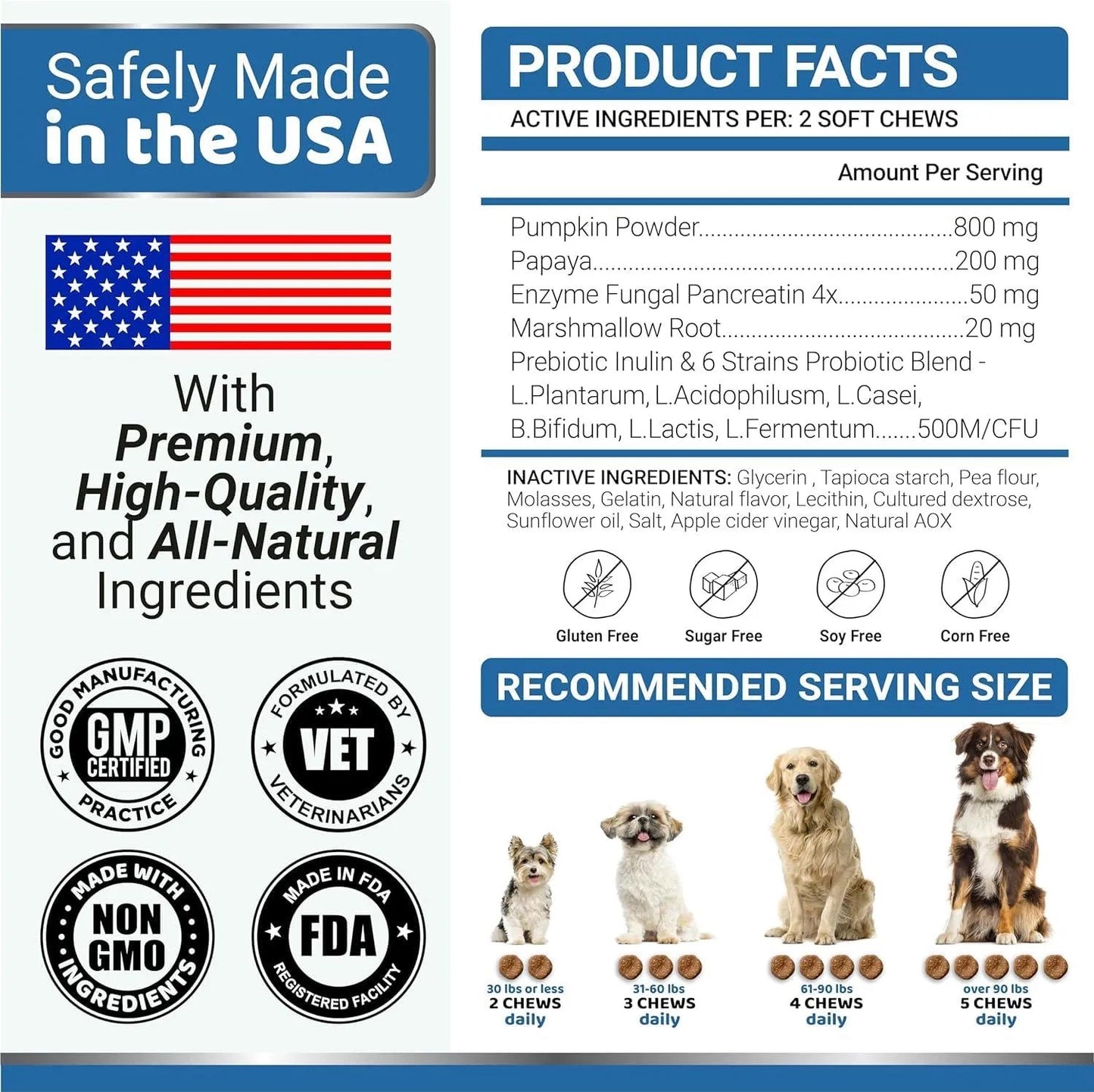 2 Pack Probiotics For Dogs And Digestive Enzymes Dog Probiotics Chews Anti Diarrhea Upset Stomach Gas Relief Constipation Canine Prebiotic Pet Fiber Supplement 340 Chews - Shopmerge.site