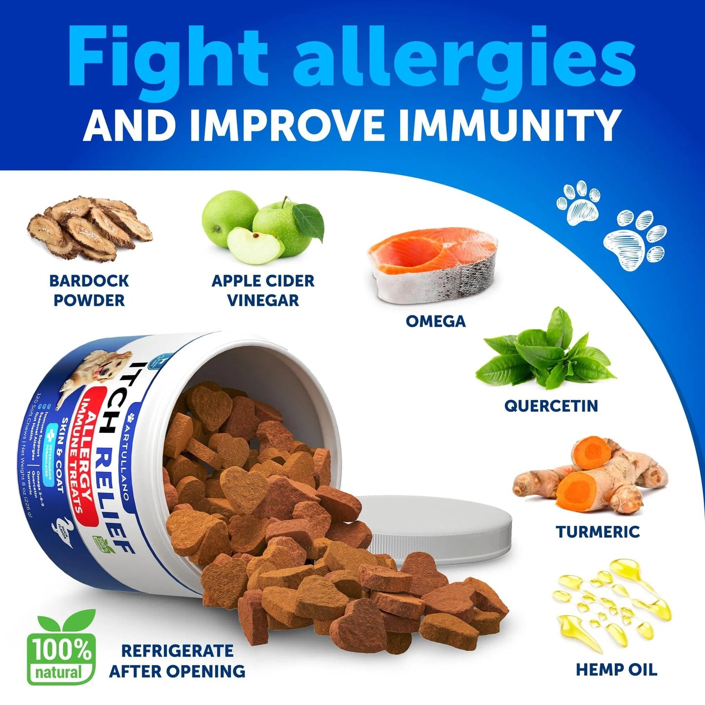 Dog Allergy Relief Chews Itching Skin Relief For Dogs Fish Oil 3 Seasonal Allergies Pills Skin & Coat Anti ItchHot Spots Treatment Canine Immune Health Supplement 120 Soft Treats - Shopmerge.site