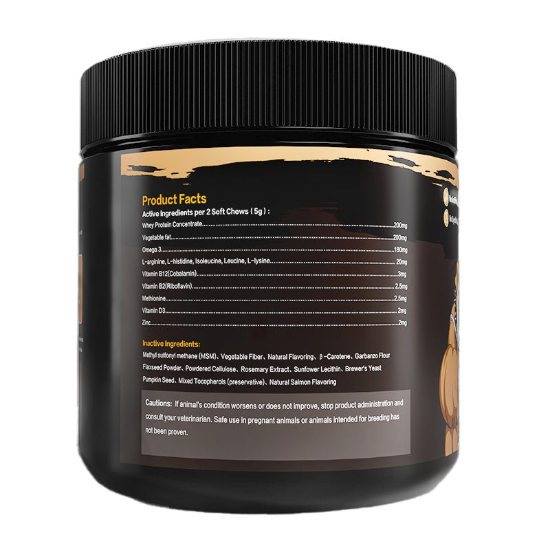 Muscle Gain Chews For Dogs High Protein Dog Food Health Supplement Premium Muscle Builder For All Breeds Soft Dog Chews - Shopmerge.site