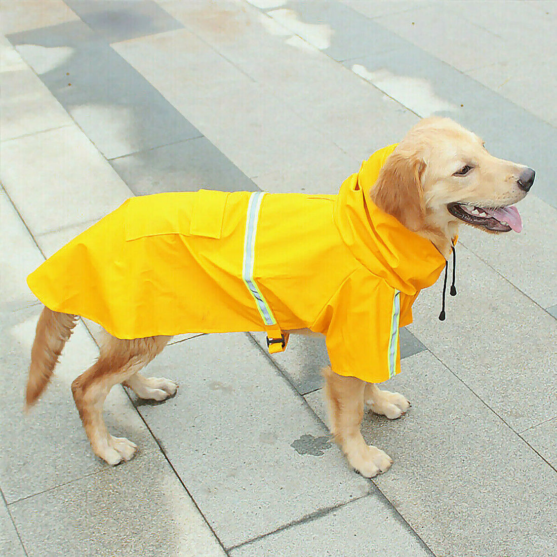 Waterproof Dog Raincoat – Hooded Dog Rain Jacket with Reflective Stripes for Dogs & Puppies - Shopmerge.site