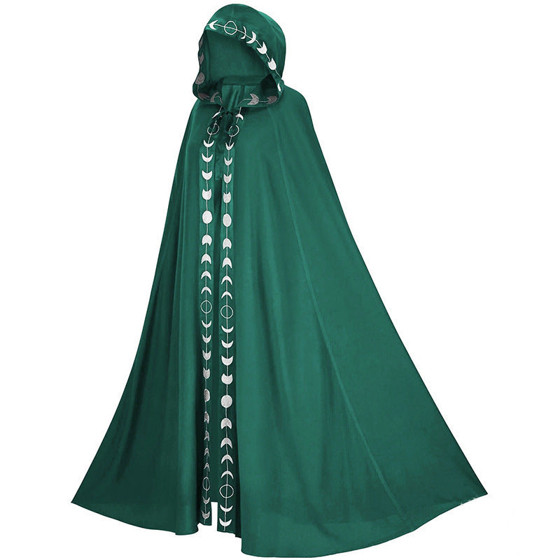 Hooded Cloak Medieval Renaissance 5 Color Printed Cloak Halloween Cosplay Costume New Fashion Festival Play Costume Halloween Costumes - Shopmerge.site