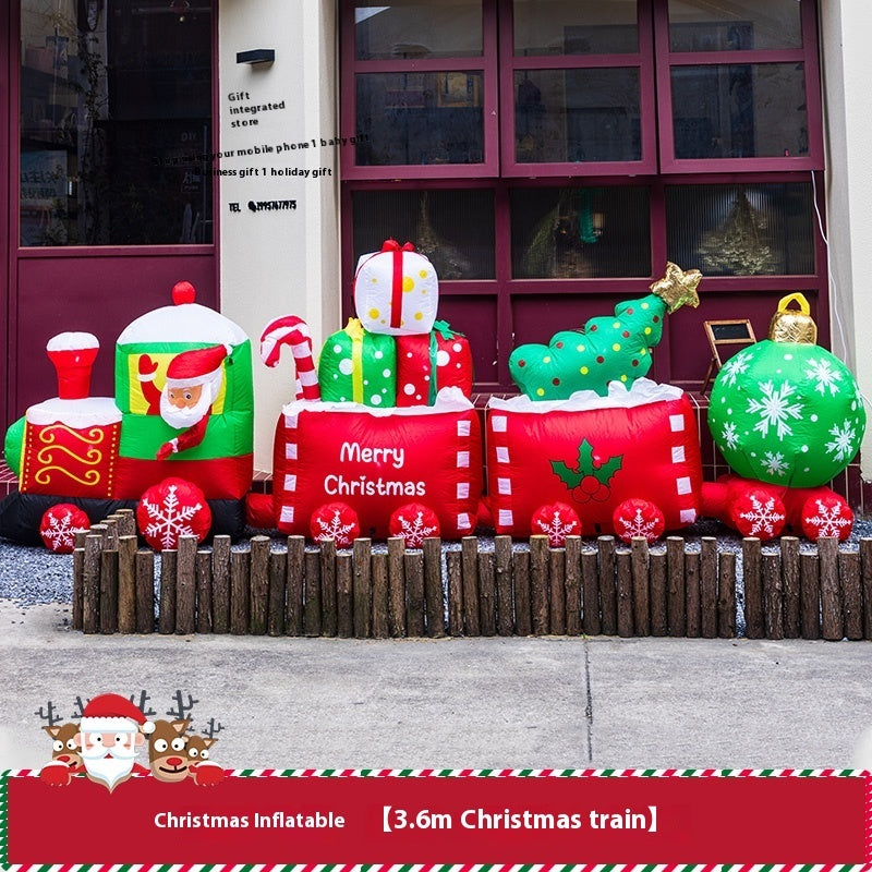 Christmas Inflation Model Luminous Outdoor Decoration Scene Layout Ornaments - Shopmerge.site