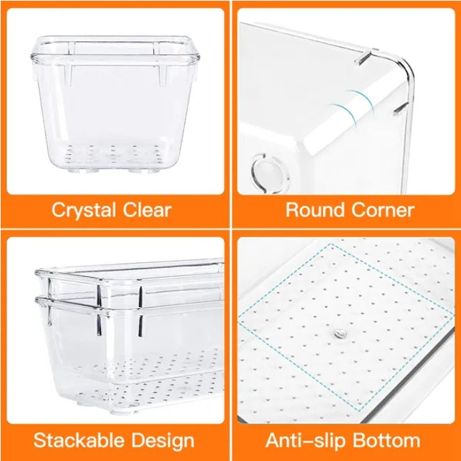 25Pcs Clear Plastic Drawer Organizers Set