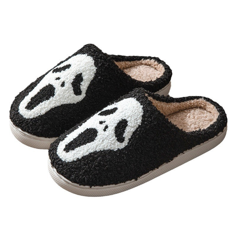 Halloween Towel Embroidery Couple Indoor Slippers - Shopmerge.site