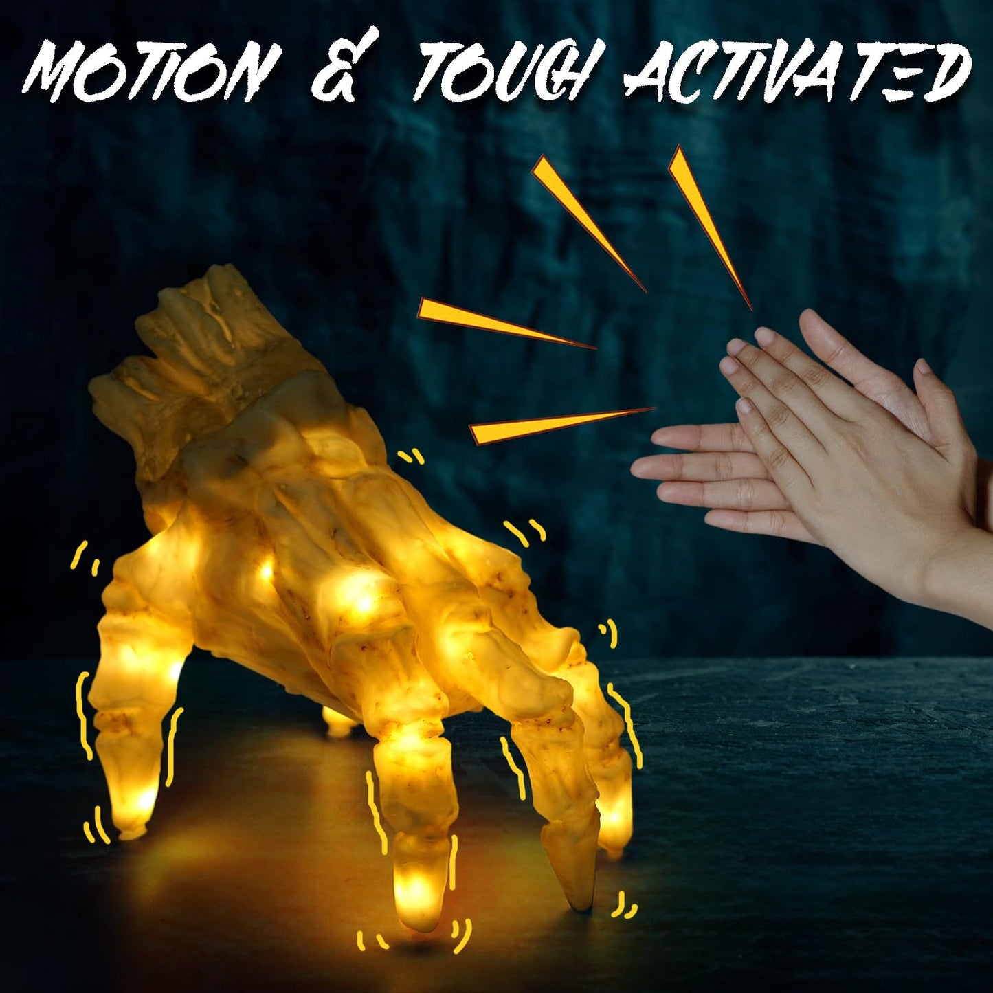 Halloween Electric Luminous Crawling Hand Animated Decoration Induction Luminous Decoration Zombie Hand With Spooky Sound - Shopmerge.site