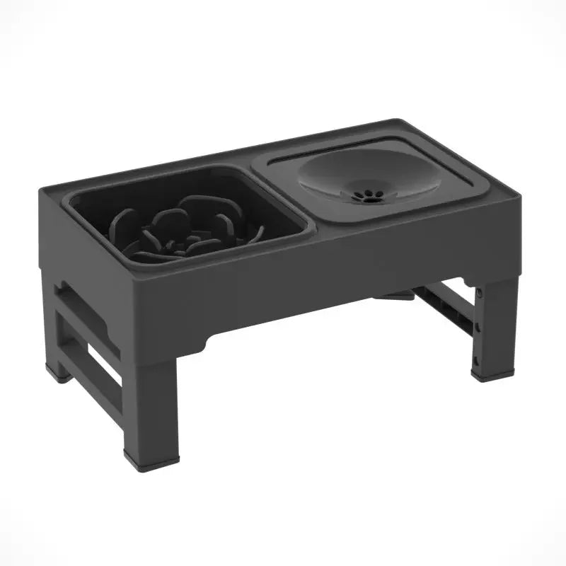 Dog Double Bowls Stainless Stand Adjustable Height Pets Feeding Dish Bowl Big Dog Elevated Food Water Feeders For Dogs Pet Products - Shopmerge.site