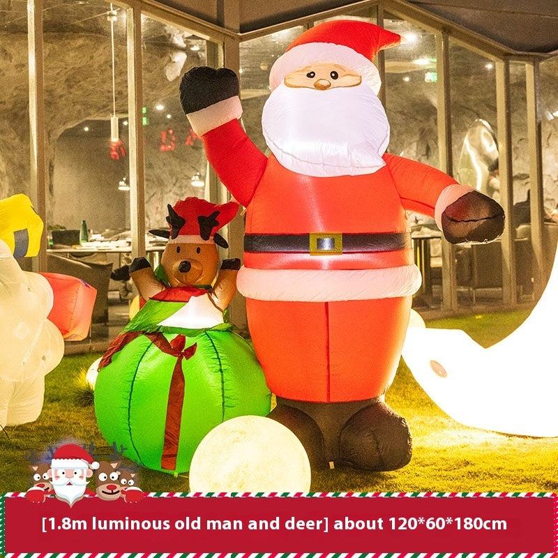 Christmas Inflation Model Luminous Outdoor Decoration Scene Layout Ornaments - Shopmerge.site