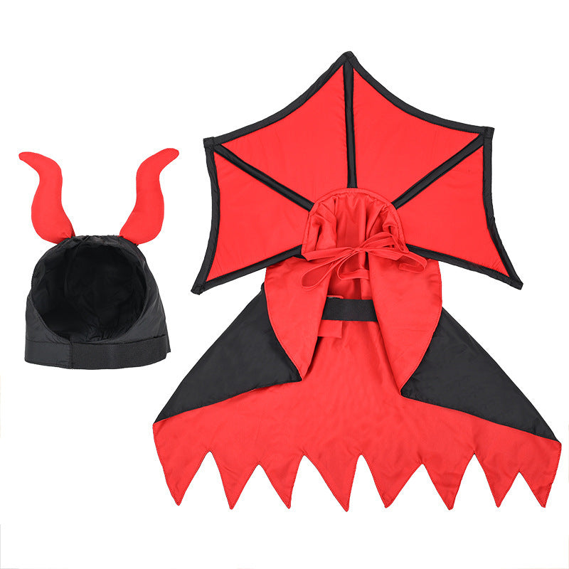 Halloween Pet Vampire Cloak Hat Holiday Suit - Shopmerge.site