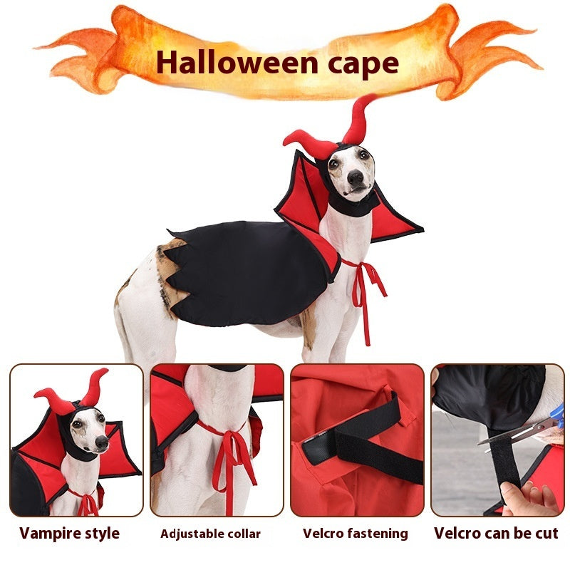 Halloween Pet Vampire Cloak Hat Holiday Suit - Shopmerge.site