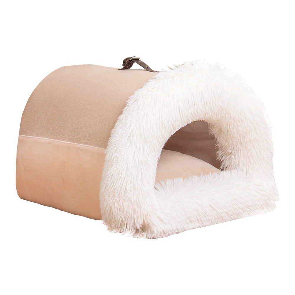 New Splice Portable Pet Nest Portable Autumn And Winter Warm Dog Nest Moisture-proof Long Fur Cat Nest Cross Border Pet Nest - Shopmerge.site
