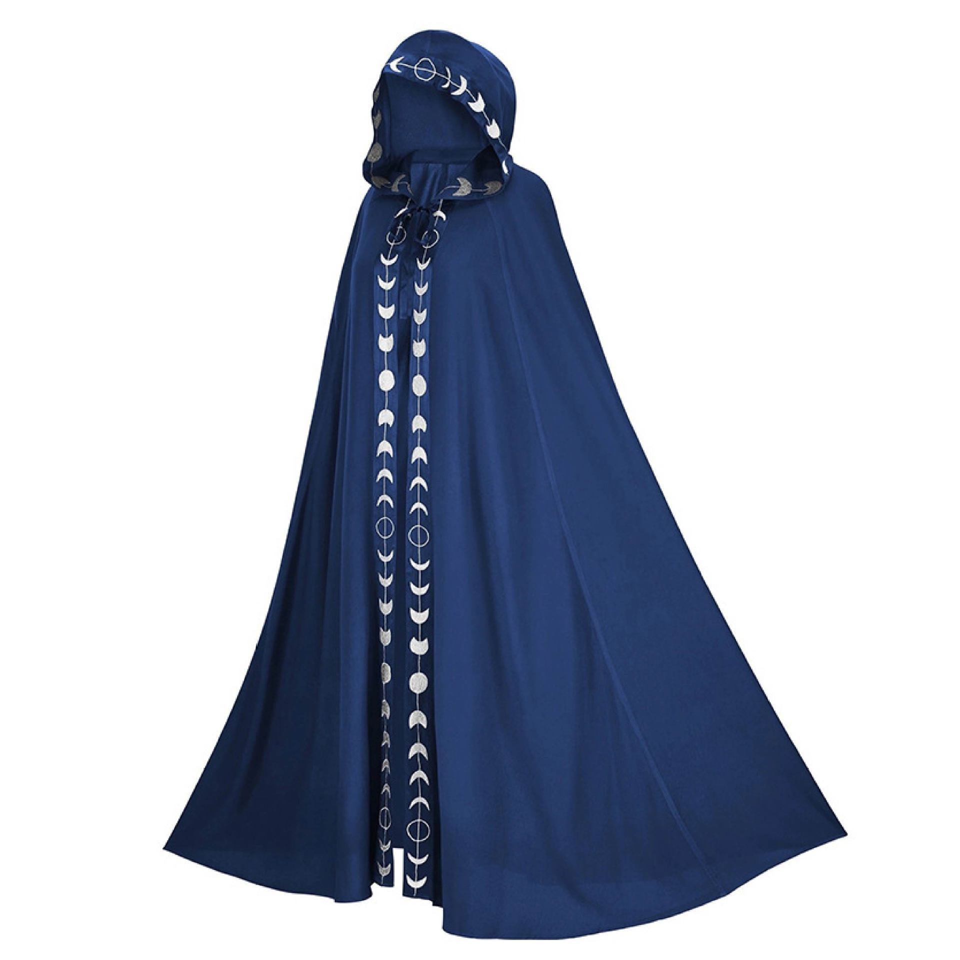 Hooded Cloak Medieval Renaissance 5 Color Printed Cloak Halloween Cosplay Costume New Fashion Festival Play Costume Halloween Costumes - Shopmerge.site