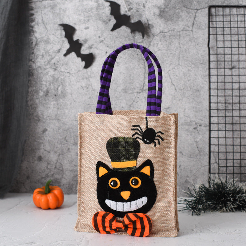 Halloween Candy Tote Bag For Kids Funny Creative Witch Skull Pumpkin Gift Handbag Small Jewelry Props Shopping Bags - Shopmerge.site
