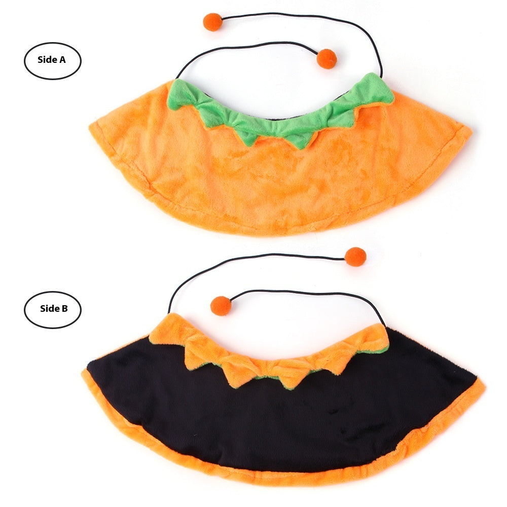 Halloween Pumpkin Double-sided Dog Cloak Cat Halloween Ornaments - Shopmerge.site