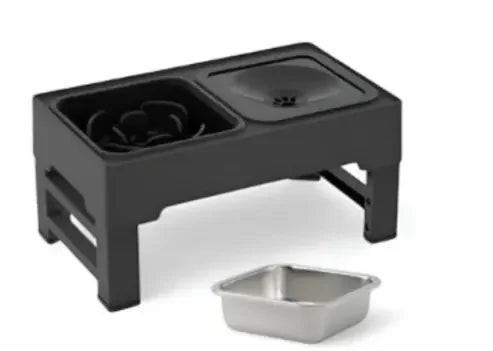 Dog Double Bowls Stainless Stand Adjustable Height Pets Feeding Dish Bowl Big Dog Elevated Food Water Feeders For Dogs Pet Products - Shopmerge.site