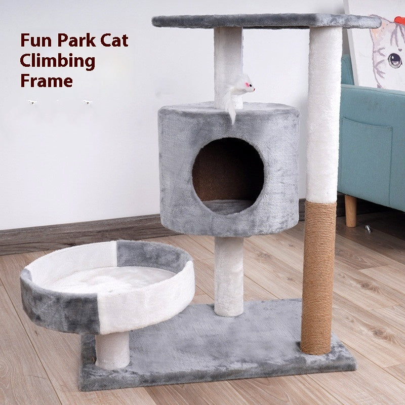 Lepet Cat Nest & Scratch Board – Multi-Level Cat Tree Climbing Fr - Shopmerge.site