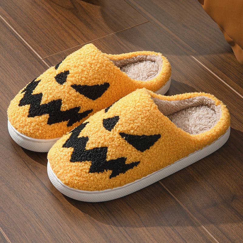 Halloween Towel Embroidery Couple Indoor Slippers - Shopmerge.site