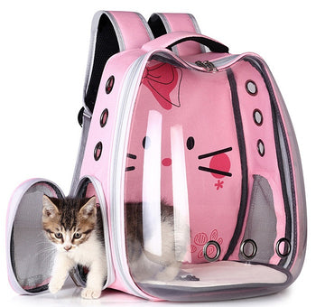 Pet Supplies Pet Backpack Convenient Pet Space Bag Breathable Shoulder Cat Bag Dog Bag - Shopmerge.site
