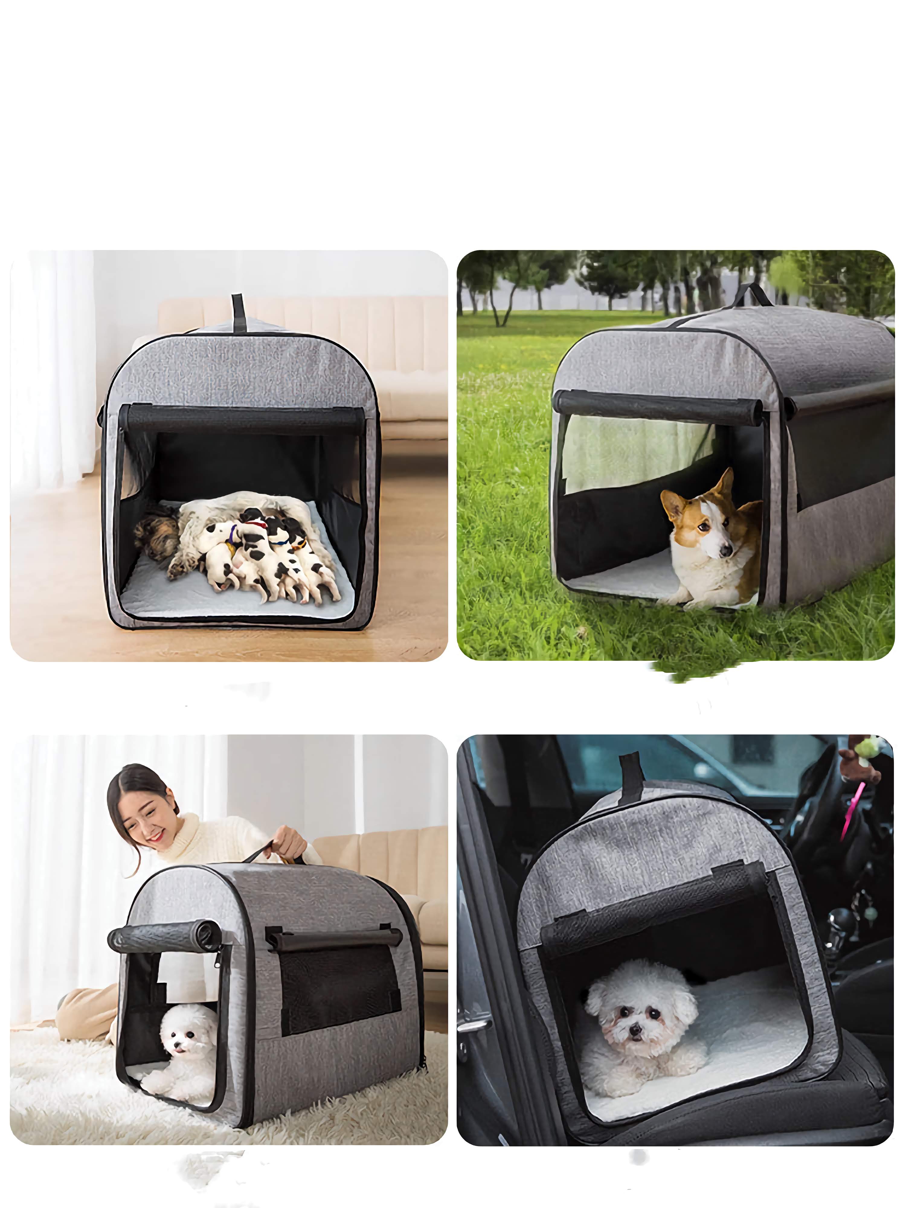 Portable Dog Cage House – Washable Cylinder Kennel for Cars & Home Pet Supplies” - Shopmerge.site