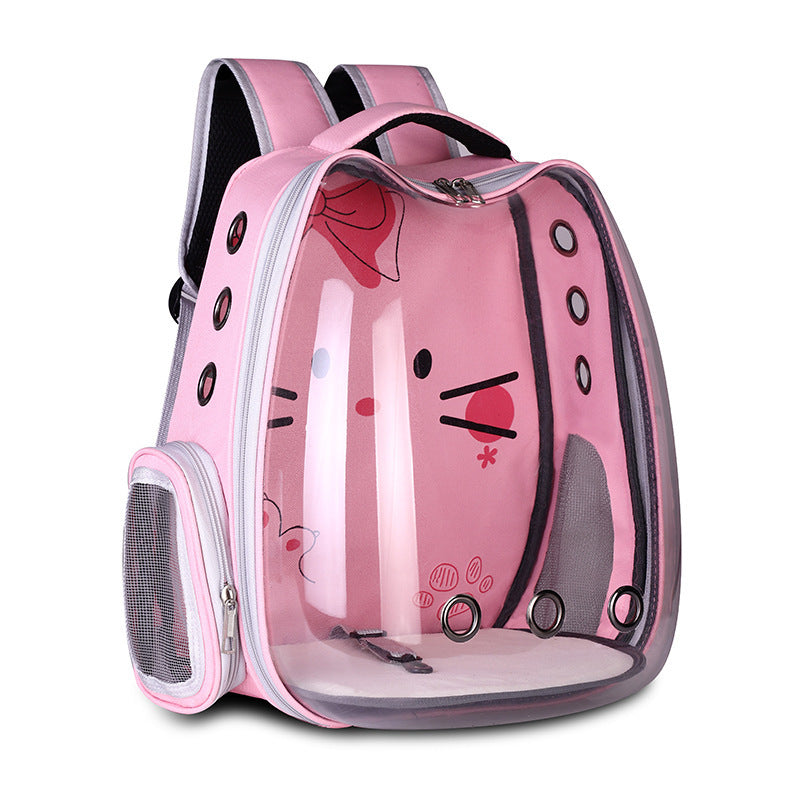 Pet Supplies Pet Backpack Convenient Pet Space Bag Breathable Shoulder Cat Bag Dog Bag - Shopmerge.site