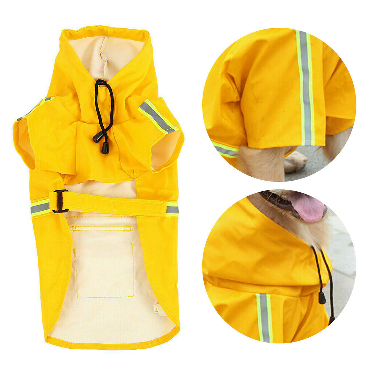 Waterproof Dog Raincoat – Hooded Dog Rain Jacket with Reflective Stripes for Dogs & Puppies - Shopmerge.site