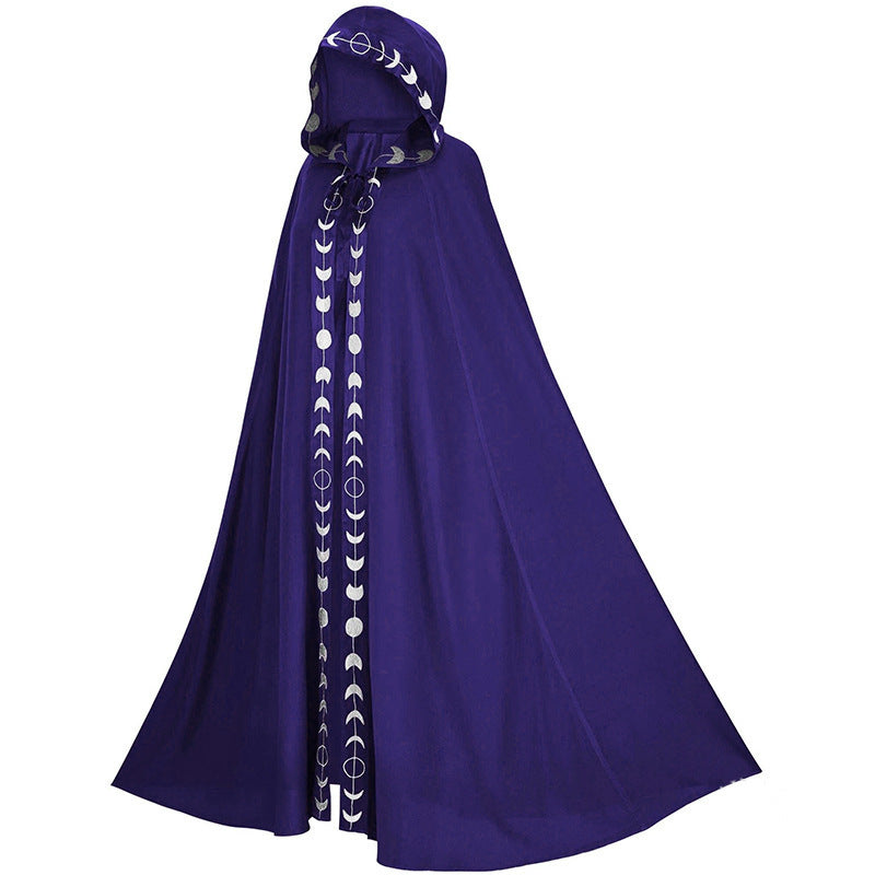 Hooded Cloak Medieval Renaissance 5 Color Printed Cloak Halloween Cosplay Costume New Fashion Festival Play Costume Halloween Costumes - Shopmerge.site