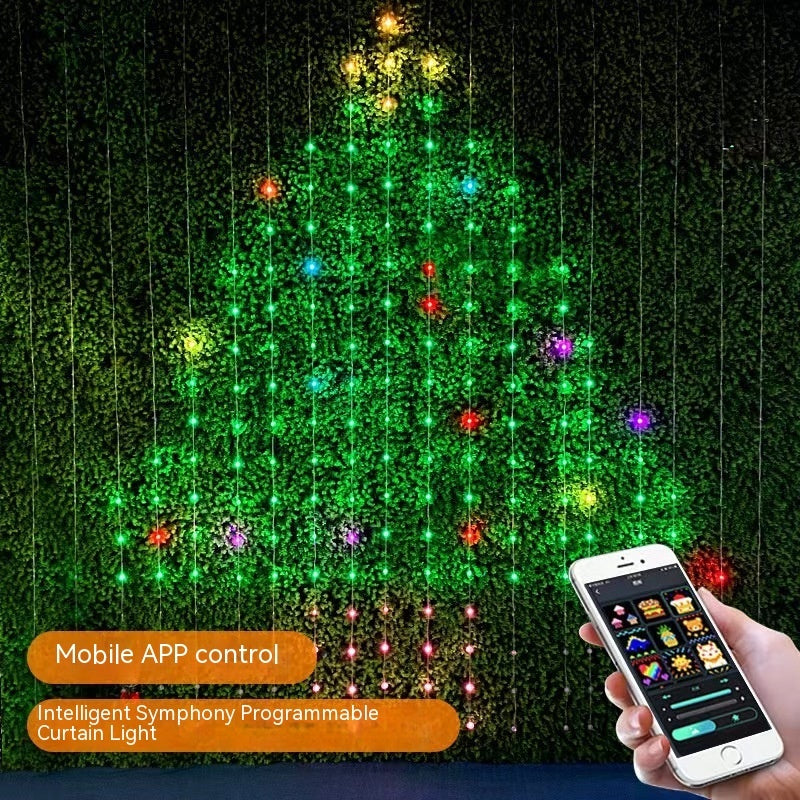 Christmas Decoration Led Rubber-covered Wire Curtain Light - Shopmerge.site