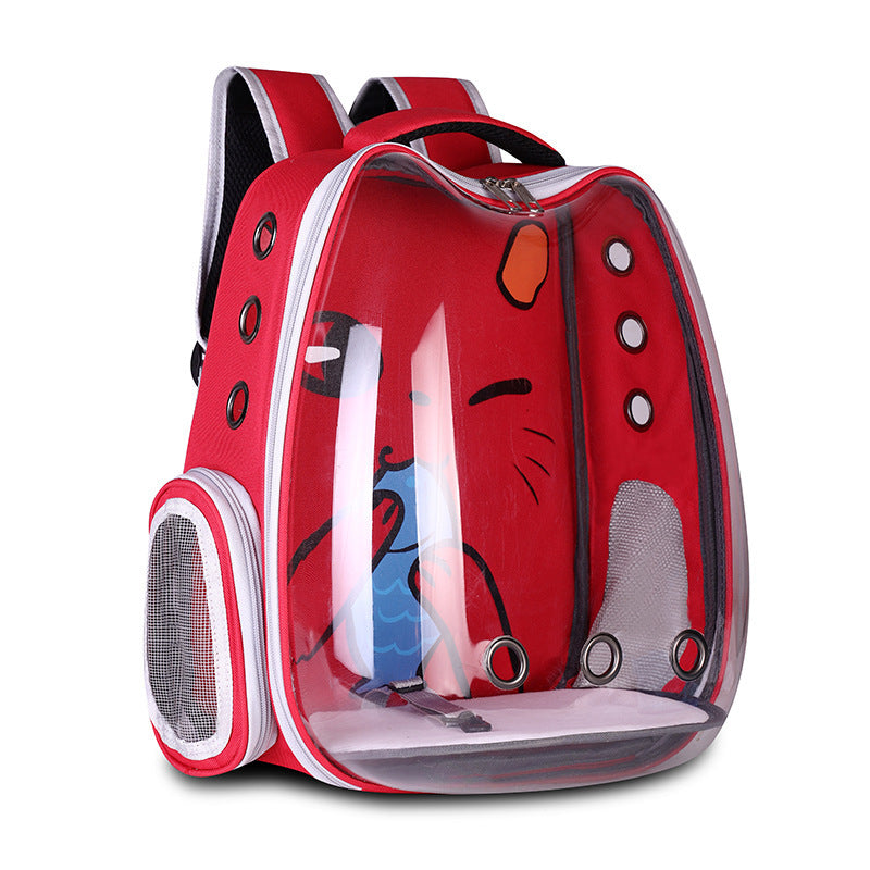 Pet Supplies Pet Backpack Convenient Pet Space Bag Breathable Shoulder Cat Bag Dog Bag - Shopmerge.site