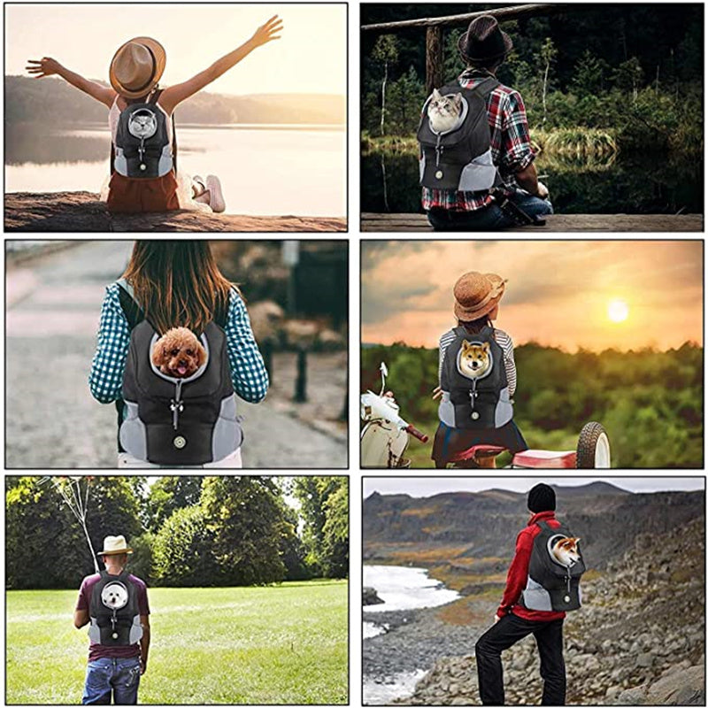 Pet Dog Carrier Bag Carrier For Dogs Backpack Out Double Shoulder Portable Travel Backpack Outdoor Pet Dog Carrier Bag Mesh - Shopmerge.site