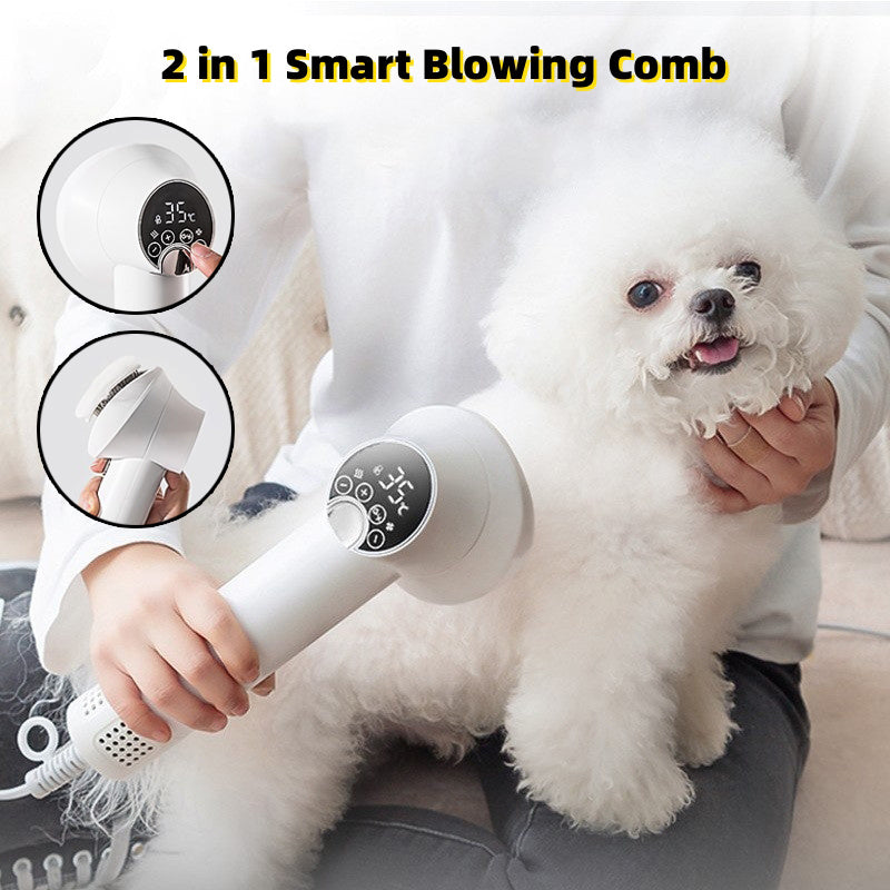 Smart Pet Hair Dryer Dog Golden Retriever Cat Grooming Hairdressing Blow & Comb Silent No Harm Pet Cleaning Supplies Pet Products - Shopmerge.site