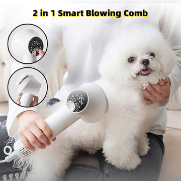 Smart Pet Hair Dryer Dog Golden Retriever Cat Grooming Hairdressing Blow & Comb Silent No Harm Pet Cleaning Supplies Pet Products - Shopmerge.site