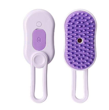 3-in-1 Pet SteamBrush- Electric Cat& Dog Grooming, spray & massage Comb