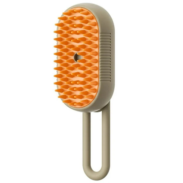 3-in-1 Electric Pet Steam Brush – Grooming, Spray & Massage Comb for Cats & Dogs - Shopmerge.site