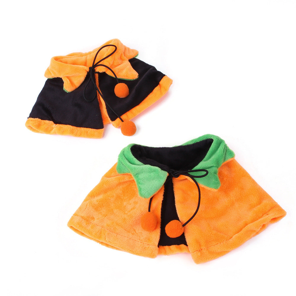 Halloween Pumpkin Double-sided Dog Cloak Cat Halloween Ornaments - Shopmerge.site